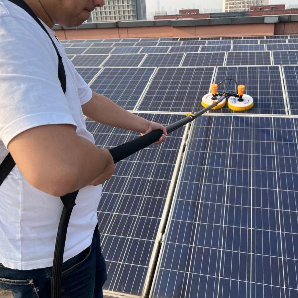 Fornecedor de bateria semi-automático para limpeza de painéis solares 7.5 metros