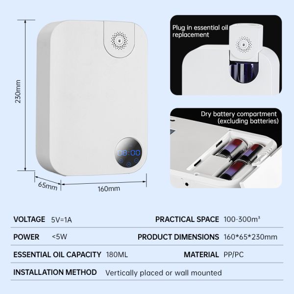 Ultimate Silence Aroma Diffuser Machine With 180ML Essential Oil Capacity