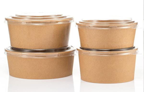 1000ML MICROWAVABLE DISPOSABLE KRAFT SOUP BOWLS BIODEGRADABLE SALAD BOWLS FOR TAKE AWAY FOOD CONTAINER