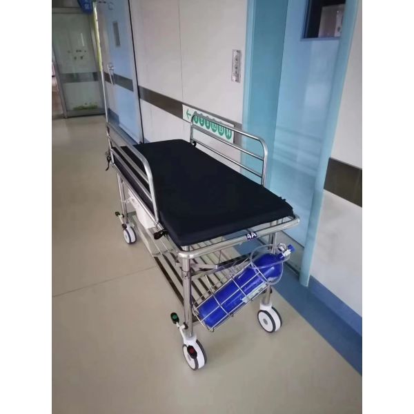 Non-Magnetic MRI Transport Stretcher with 1900 mm x 600 mm x 150 mm Dimensions and 200 kg Weight Capacity for Safe Patient Transfer