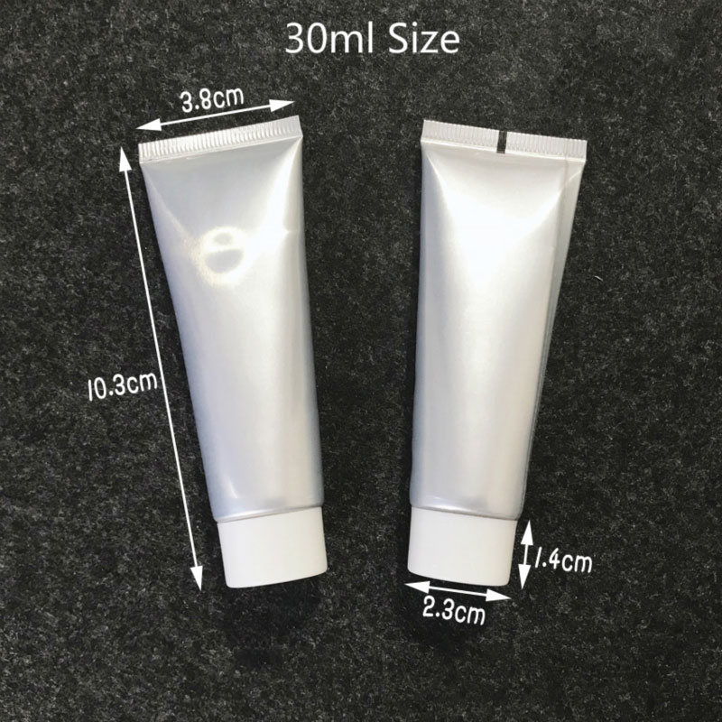Трубка 30ml 50ml 80ml акриловой алюминиевой трубки ПЮРЕ косметическая упаковывая мягкая