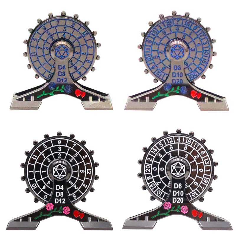Premium Zinc Alloy Metal Ferris Wheel Dice Spinner with 7-in-1 Dice Functionality and High-Speed Silent Bearing