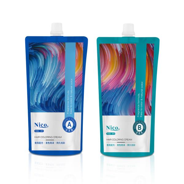 450ml Black Permanent Hair Color Cream Customized Logo