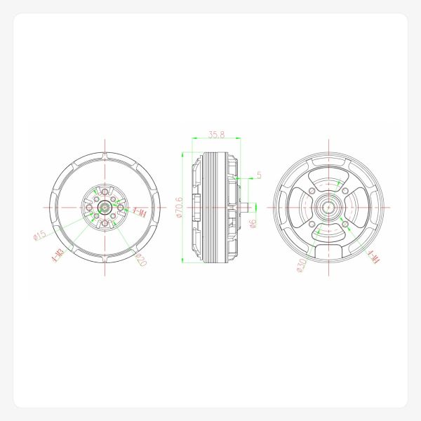 6215 BLDC Motor With 11KG Thrust Motor Agricultural Drone Multi Rotor Drone