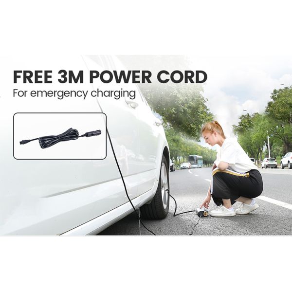 YANTU A31 Portable Cordless Digital Tire Inflator 12V 150PSI for High Pressure Removal