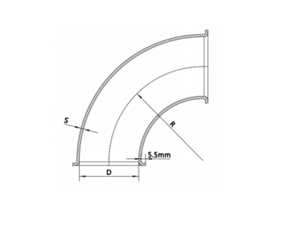 Поверхностная краска трубы извлечения пыли порошка штемпелюя локоть заварки 90 градусов