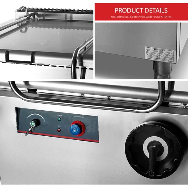 12kw Stainless Steel Tilting Braising Pan Multiple Burners Electronic Ignition Hotel Kitchen