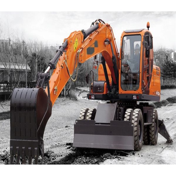 Excavadora de segunda mão de alta qualidade Refurbished Doosan DX140W Excavadora hidráulica de rodas
