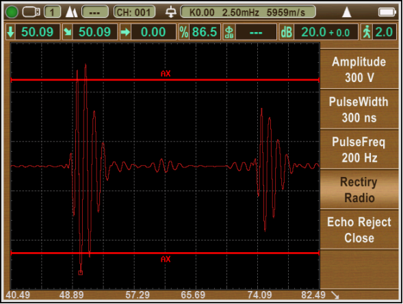 Testing Sensitivity 62db Ultrasonic Flaw Detector Providing 2 Years Period And 1000 Storage For Accurate Defect Analysis