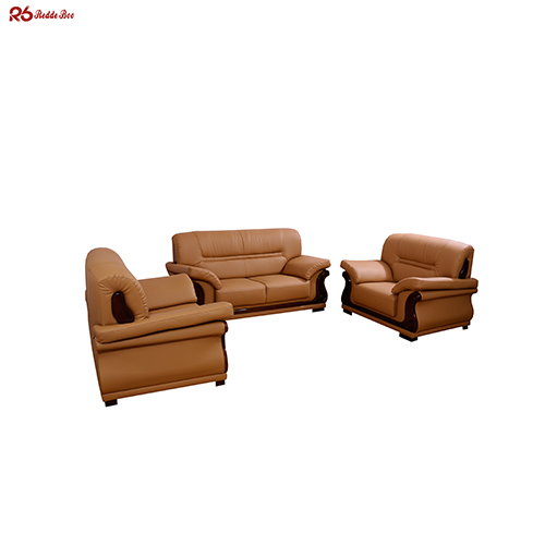 Upholstered Leather Reclining Sofa Couch Recliner Wooden Frame For Hotel Lobby