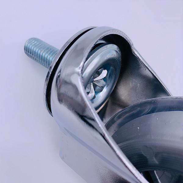 4 polegadas Chrome chapearam a roda transparente do rodízio do plutônio para a cadeira de rodas