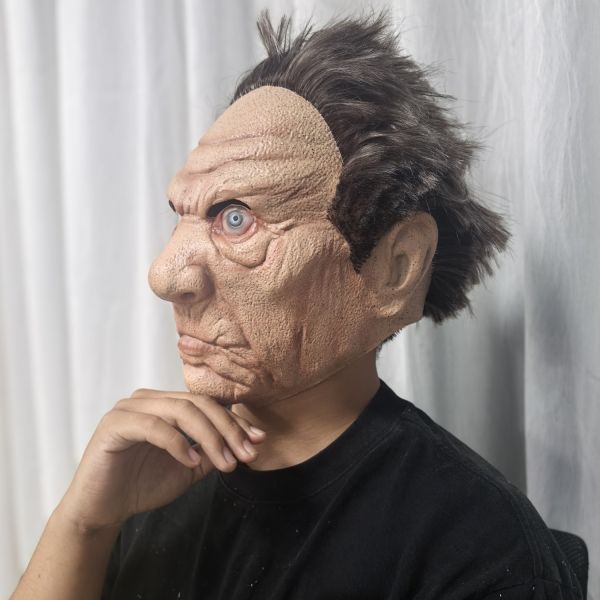 Authentic Human Facial Look Latex Mask for Stage Performances and Film Shoots - One Size Fit Most Theatrical Mask