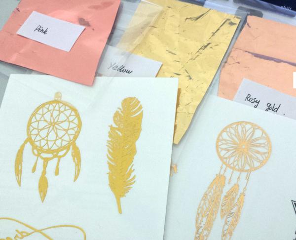 Diffrent colors metallic tattoo
