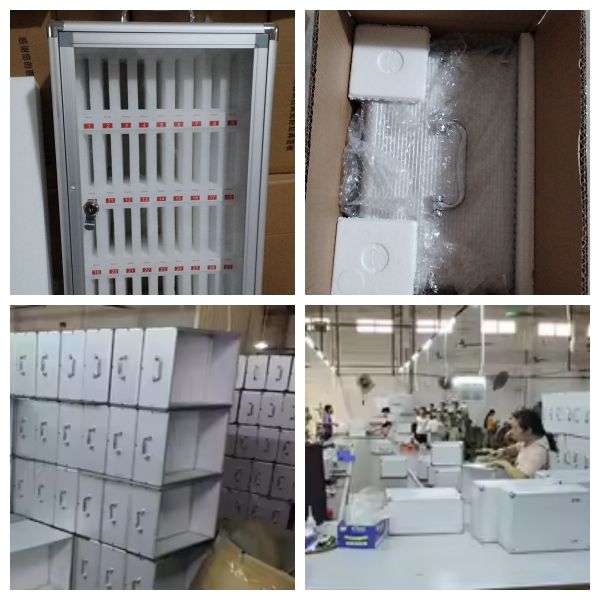Student Aluminum Alloy Wall clear Acrylic Storage Lockable Mobile Phone Holder Cabinet