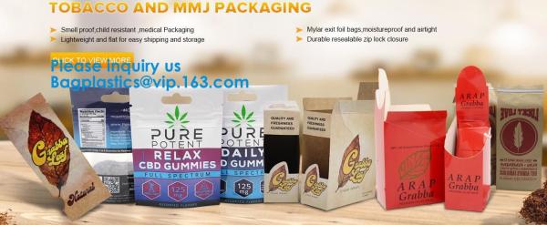 Zipper Stand Up Pouch Bags, Medicine STORAGE, Moisture Proof,  Smell Proof, Flower, Herb, Tobacco, Coffee