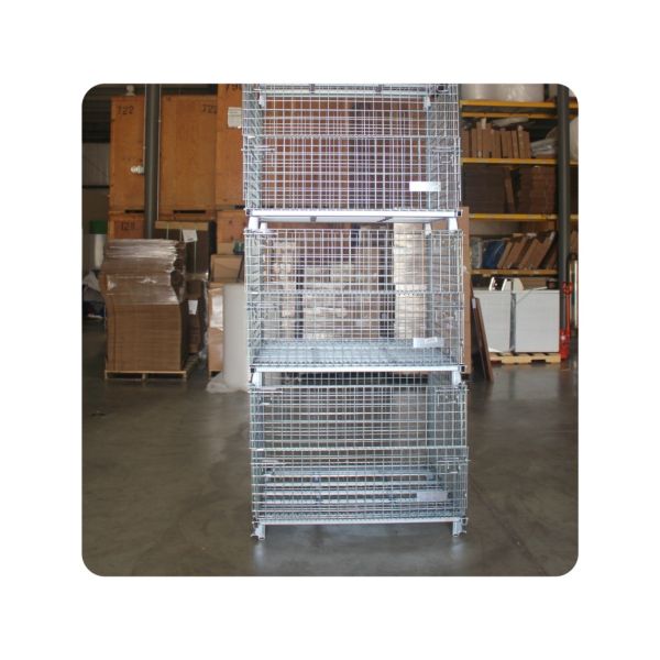 Advantage Easily Installation Metal Rolling Storage Cage for Warehouse Organizatio