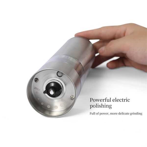 One Handed Operated Electric Pepper Grinder Adjustable Coarseness for Effortless BBQ