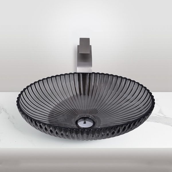 Bassins en verre lisses de navire de modèle de rayure de glace de CUPC pour la d