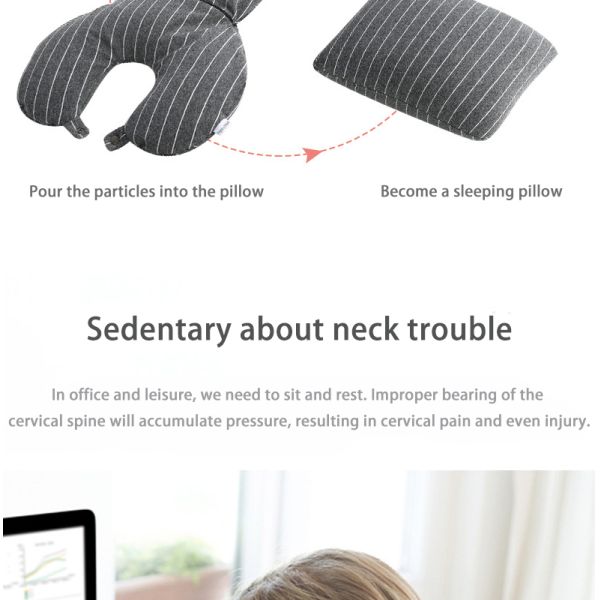 Specialty Stores Custom U-shaped Memory Foam Neck Support Pillow Set for Office and Travel