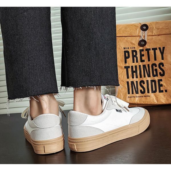 2024 Spring New Couple Breathable Canvas Shoes Men'S Shoes All-Match White Shoes Trendy Casual Shoes Men'S Shoes