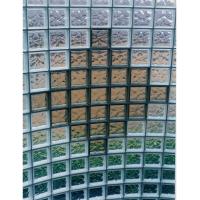 tijolos de vidro com textura de gelo transparente com ranhuras de cartão de cores personalizáveis blocos de vidro de cristal