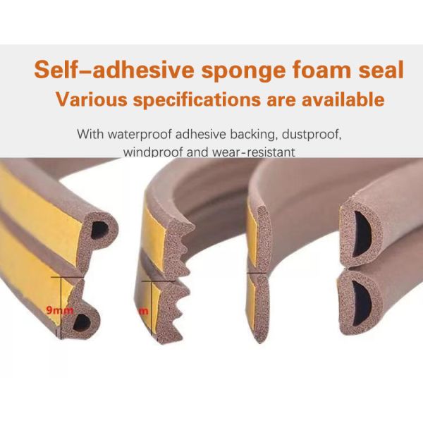 Epdm Rubber Door Window Frame Seals Foam Weather Stripping Sound Proof Sealing Strips Draught