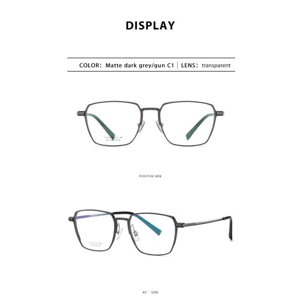 Al Mg Alloy Titanium Frame Glasses Ultra Light Non Prescription