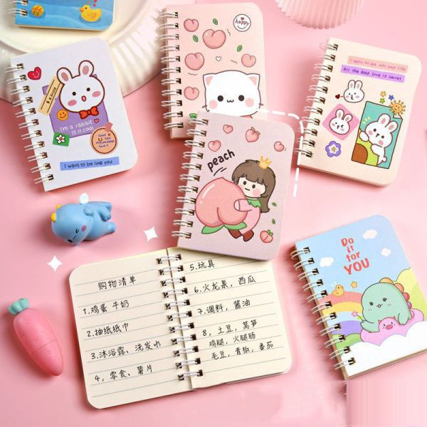 Mini Notebooks Cute Cartoon Small Pocket Notebook Small Notepad Journal Portable Note Book Memo Books Mini Journal Notepad