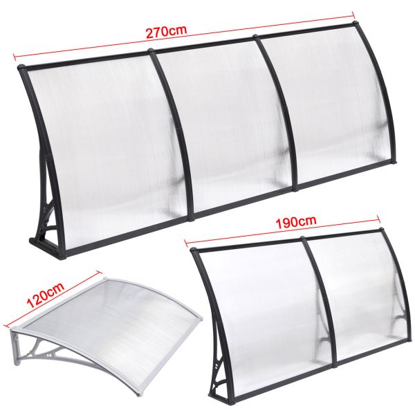 Windproof Solid Polycarbonate Awning , Polycarbonate Sheet Canopy Heat Insulation