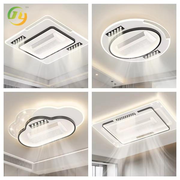 SENKAI Silent Bladeless Fan Light Quarto de dormir em forma de nuvem Sala de estar Smart Simple Invisible Fan Light