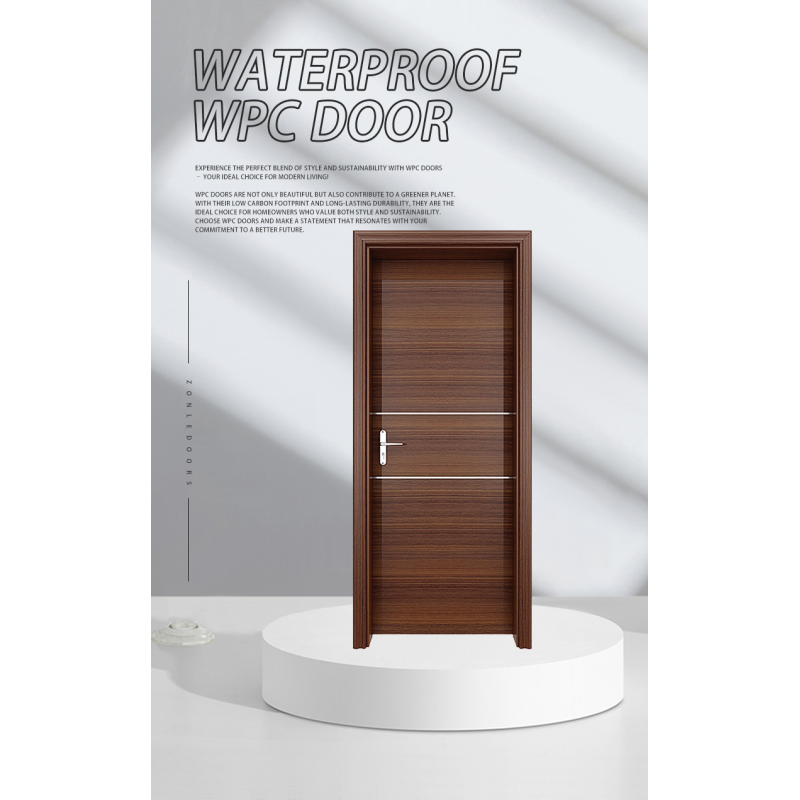 Exterior Room Slab Shaker WPC Door Internal Prehung Wood Composite Other Front Entry Doors for Houses With Smart Lock