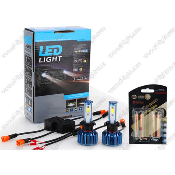 Purple / Blue Automotive LED Headlights 30W IP68 9006 LED Headlight Bulbs