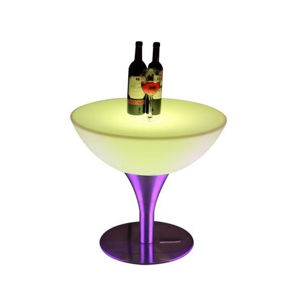 Modern Cheap Price Outdoor Coffee Shop Remote Control LED PE Table and Sofa Set for Cocktail bar