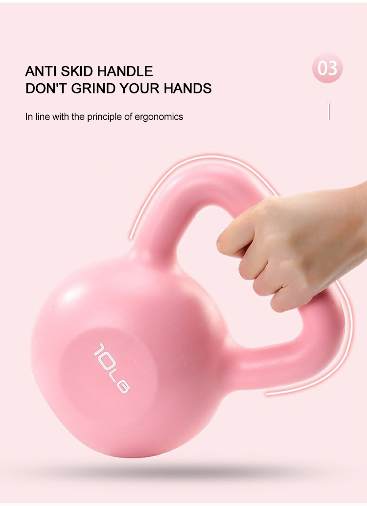 Low Noise Fitness Kettlebells 5KG 10KG 15KG 20KG Kettlebell Set With Soft Grip Handle