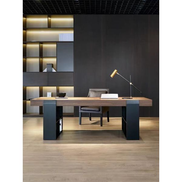 Khaki Rectangular Casual Office Desk For Hotel Room Apartment