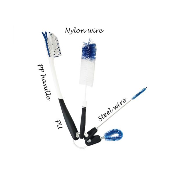 Daily Household PP Bottle Washing Brush Set 35cm Eco Friendly