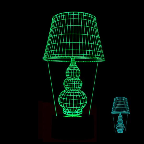 Table lamp light shape 3D Colorful touch remote control LED vision festival gift 3D night light