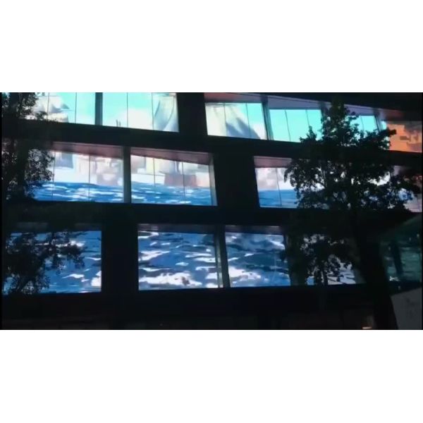 Outdoor Waterproof High Brightness Transparent Advertising LED Grille Display Screens
