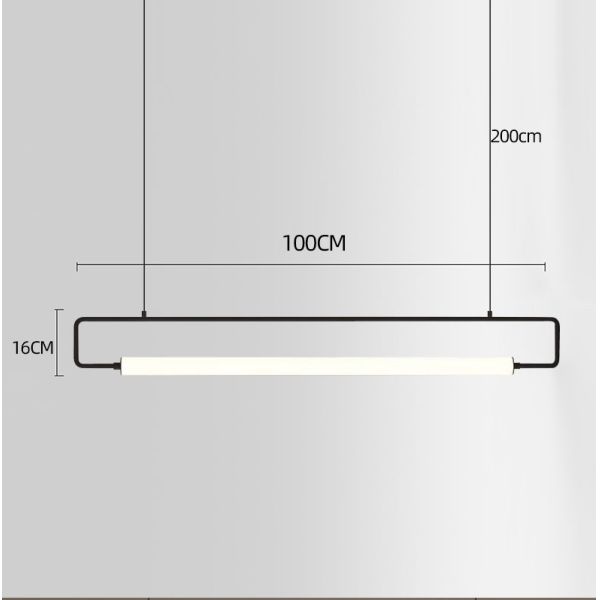 Modern Restaurant Chandelier Minimalist Bar Restaurant Indoor Rectangular  Chandelier(WH-MI-406)
