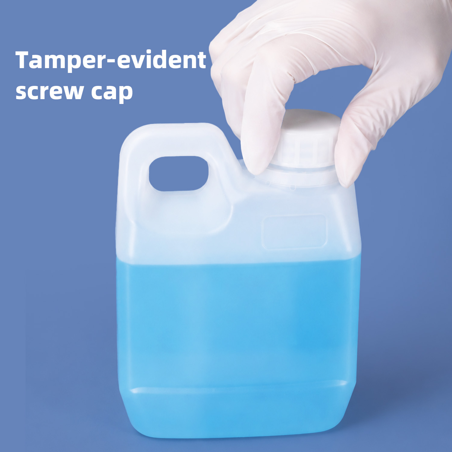0.5L HDPE Plastic Jerry Can for Oil Water Wine Packaging White Translucent Plastic F-Style Jug