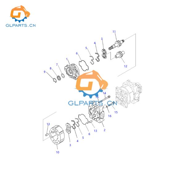 705-56-44090 Dump Truck Hydraulic Gear Pump Assy Fit Intended For HD785-7