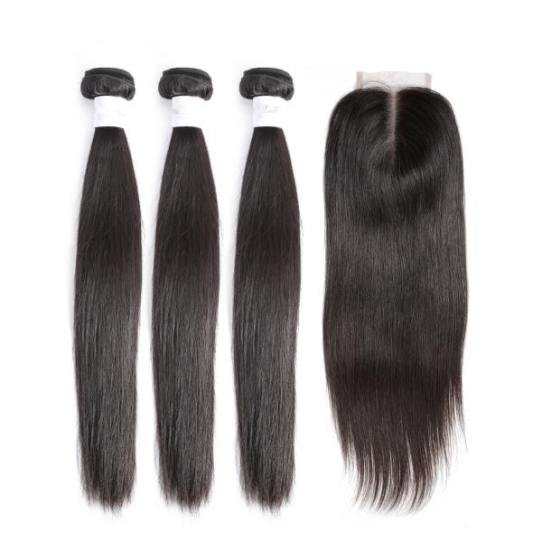 Yetta Silky Straight 8A Unprocessed Virgin Hair With Baby Hair Natural Color