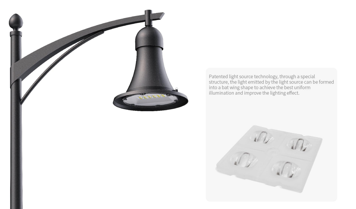 Die-casting Aluminum Garden Light Waterproof IP66 With Low Lampshades And DALI Optional Courtyard Lights Used For Parks And Streets