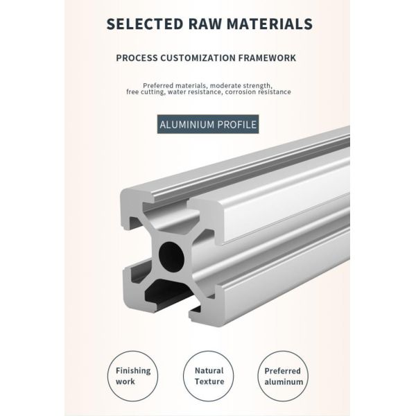 Profilé en alliage d'aluminium anodisé 4040 argenté standard européen 40x40