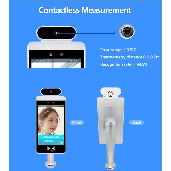 киоск температуры распознавания лиц 50-150cm/лицевой киоск термометра опознавания