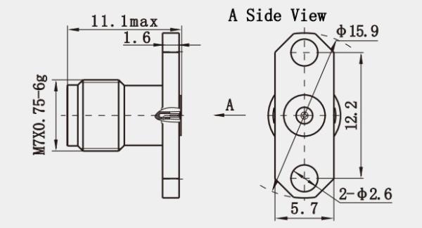 50Ω Stainless Steel Female RF Coaxial Connector Lifetime 500Cycles for Industrial