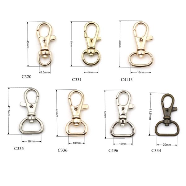 Metal Key Chain Clasp Small Metal Swivel Snap Hook Dog Clips Eco Friendly Hardware