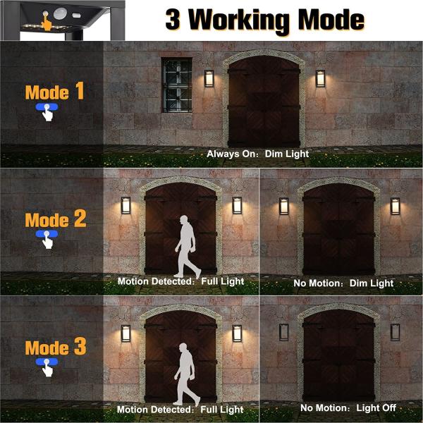 Luz de paisagem LED de alta luminosidade solar Porta exterior Caminho de jardim Luz solar