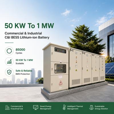 Commercial & Industrial BESS with 10-Year Warranty, 50 KW To 1 MW Power Output, and 85,000+ Cycle Life for Reliable Energy Storage