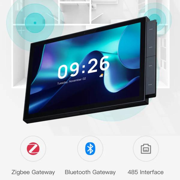 Écran de 10 pouces Panneau de commande de la maison intelligente Ble Zigbee Gateway Interphone du bâtiment Compatible